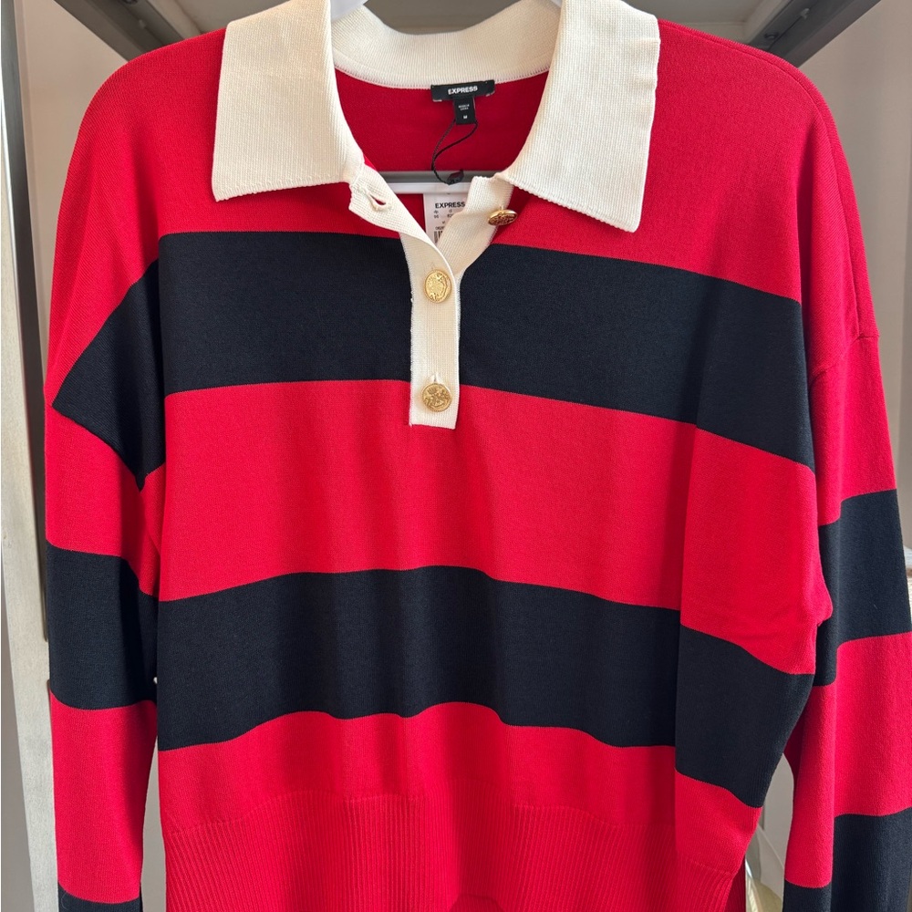 Rugby Stripe Sweater med nwt